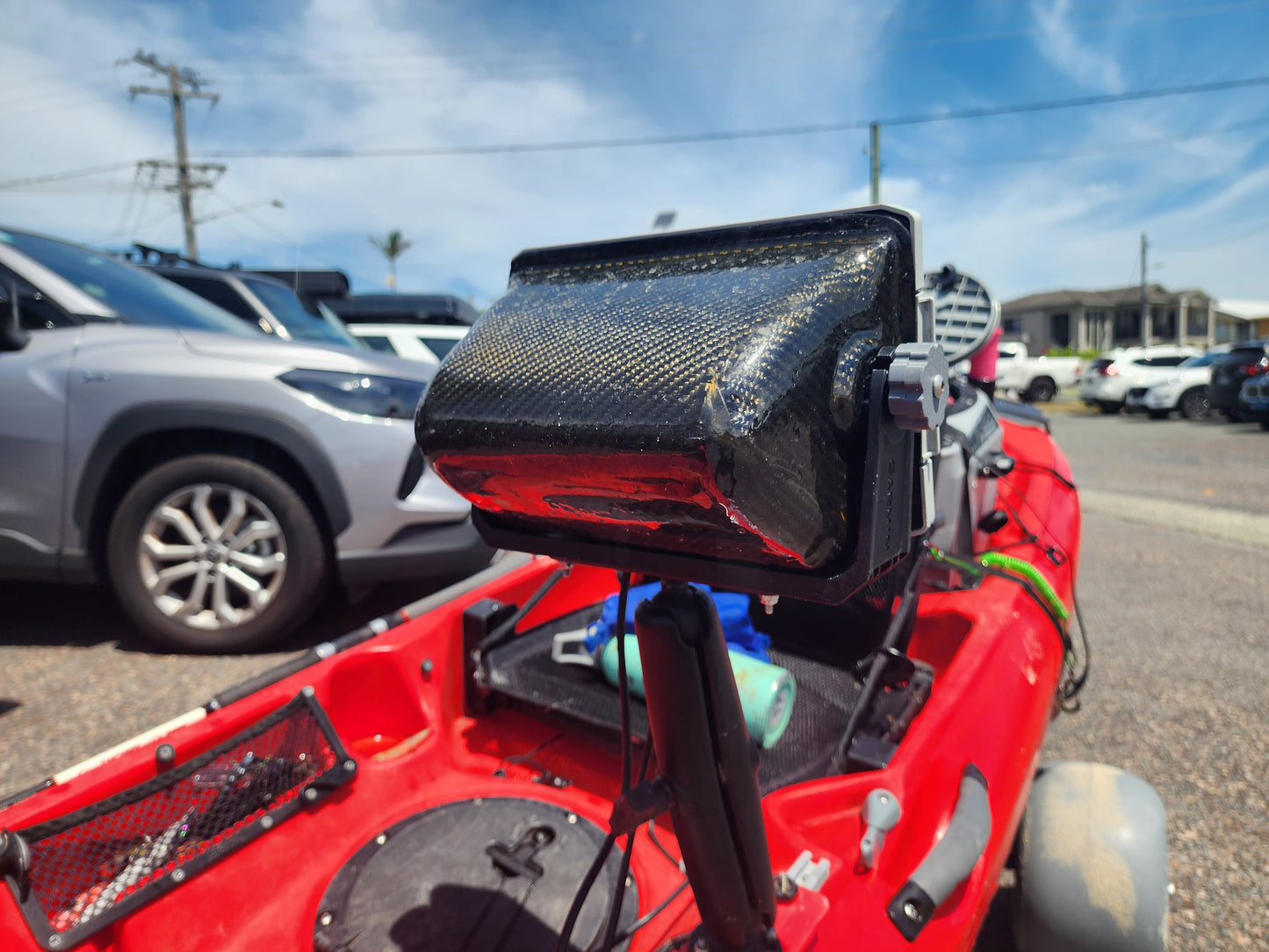 Carbon Sonar Cover - Garmin UHD2 9sv