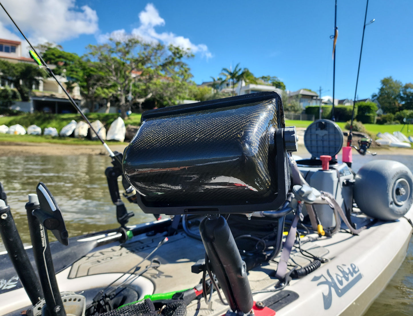 Carbon Sonar Cover - Garmin UHD2 9sv